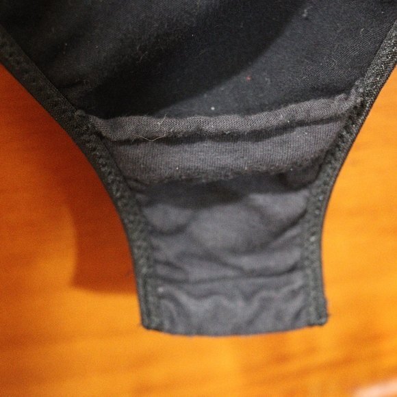 Victoria’s Secret Vintage 90s Black Bodysuit Gold Label Lace V-Neck Medium - Picture 5 of 15